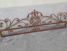 FREGIO FERRO-TESTATA LETTO - RICCIOLI E ROSONE CENTRALE - PESANTE  - 1940 EMILIA