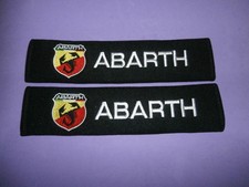 2X COPRI CINTURE DI SICUREZZA LOGO ABARTH FIAT 500 D F L R 126 127 128 124 131