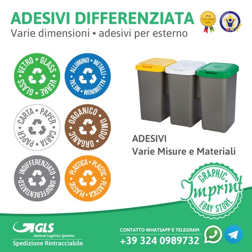 Adesivi raccolta differenziata - raccolta,