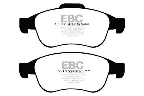 Pastiglia freno anteriore ebc - pastiglia,