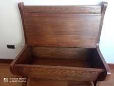 perfetta panca contenitore in legno massello H88 L79 Pr46 cm.