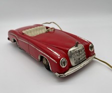 HUKI Mercedes 220S Cabrio giocattolo in latta vecchio Electro 5/12 oggetto da restauro