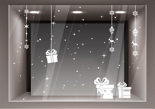 Adesivo vetrofania natale - adesivo,