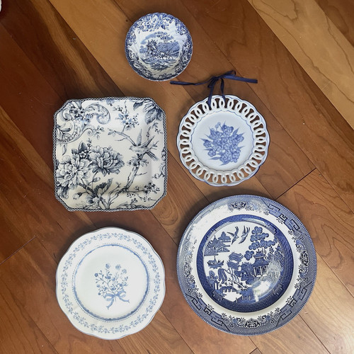 Collezione piatti blu - 5, e
