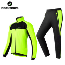 ROCKBROS Cycling Jersey Sets Winter Warm Long Sleeves Pants Outdoor Sports Sets