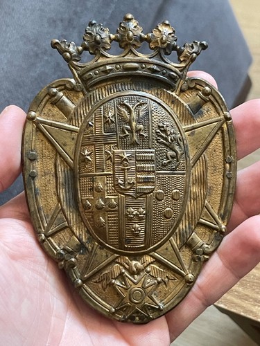 Plaque medaille giberne bronze - plaque,