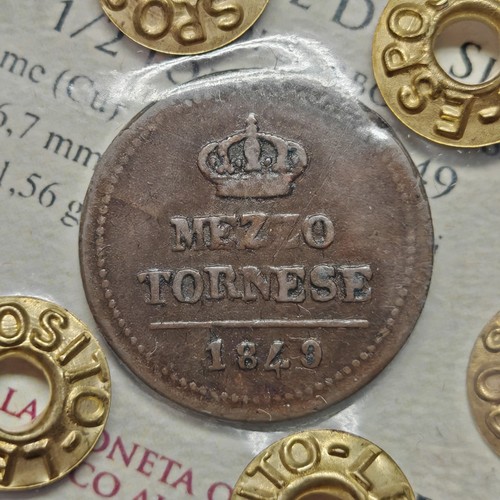 Mezzo tornese 1849 molto - tornese, r2