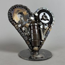 Scultura Cuore Metallo Simon