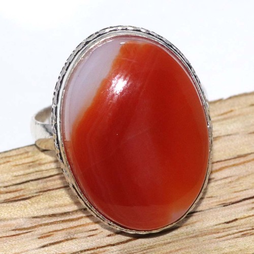 Anello corniola placcato