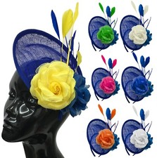 Disco Disco Sinamay Fascinator su fascia matrimonio Royal Ascot Races Hatinator