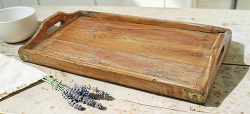 Antico legno grande vassoio - legno,