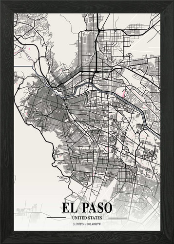 Paso neapolitan map framed - paso,