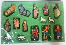 04649 Presepe - Lotto 15 statuine in celluloide in scatola sigillata