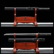 Spada dritta ninja 78 cm Ninjato T1095 acciaio pronta per la battaglia giapponese fatta a mano nuova