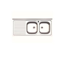 LAVELLO APPOGGIO INOX 2 VASCHE