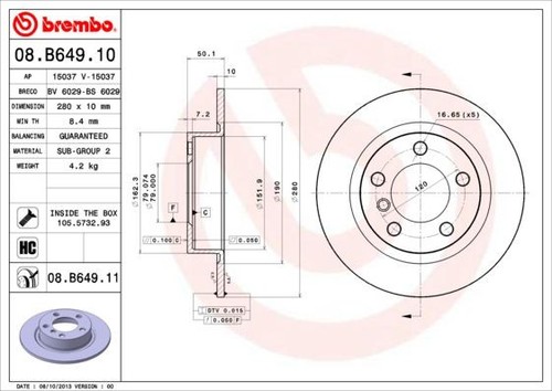 Coppia dischi freno brembo - coppia,