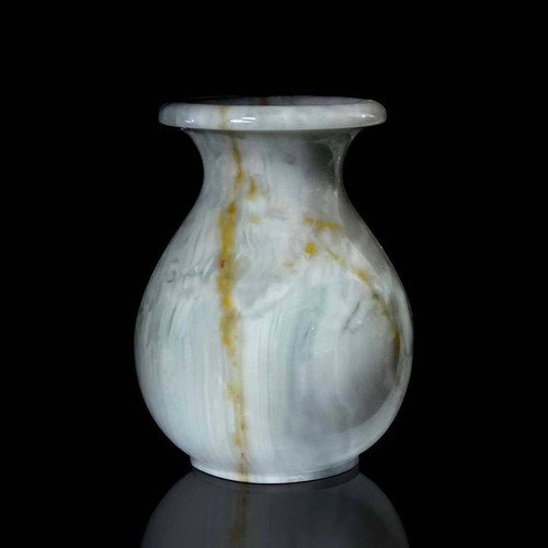 Vaso scultura onice azzurro - onice,