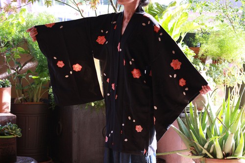 Haori 100 seta nero fantasia - haori, 100%
