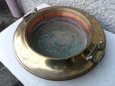 VECCHIO BRACIERE IN RAME E OTTONE CON MANICI ANNI 50 - VINTAGE