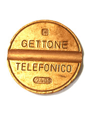 Gettone telefonico IPM 7405 classificato non comune NC a medaglia