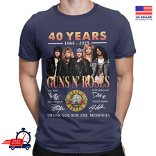 Maglietta Guns N' Roses 40° Anniversario, 1985-2025 Maglietta Grafica Rock Band