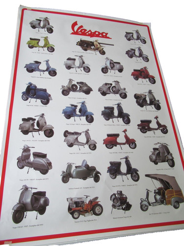 Poster vespa epoca anni - poster,