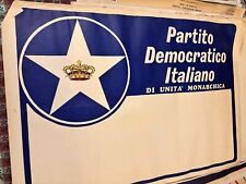 PDIUM-STELLA E CORONA manifesto Scrivibile Anni 60’,monarchia-Savoia.Umberto II