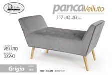 PANCA VELLUTO GRIGIO CLASSICA