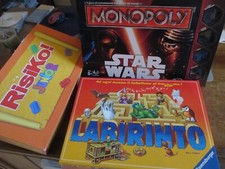 MONOPOLY STAR WARS + RISIKO JUNIOR + LABIRINTO GIOCHI IN SCATOLA OTTIME COND