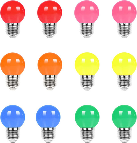 Lampadina colorata e27 g45 - colorata, 1w
