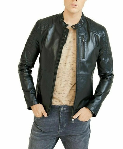 Giacca motociclista nera - giacca,