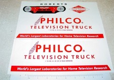 Roberts Philco TV Van Sticker