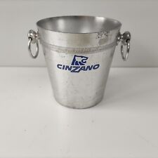 Grande secchio ghiaccio vintage per champagne in alluminio CINZANO ANNI 70
