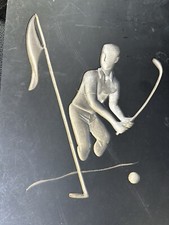Targa golfista gesso 1961 - targa,