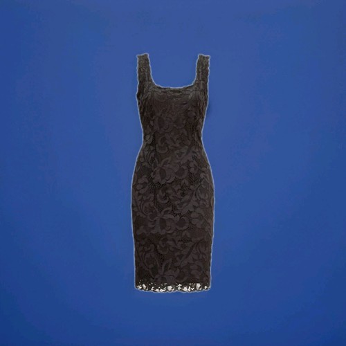 Abito tubino nero pizzo - tubino,