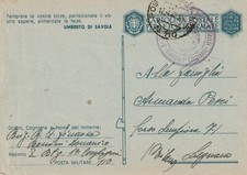 C2- Cp Cartolina Franchigia Militare 1943 Legnano - Umberto di Savoia