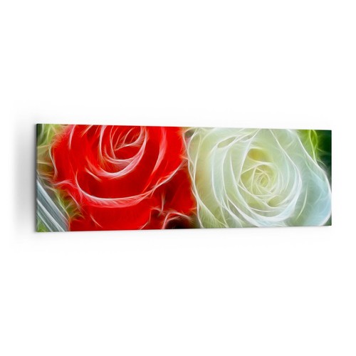 Quadro tela 160x50cm fiori - su,