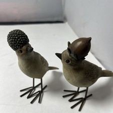 Uccellini in resina dipinti a