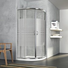box doccia semicircolare 90x90 con vetro serigrafato da mm. 6