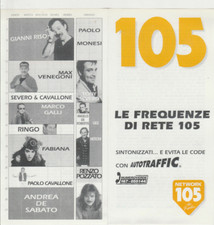 RADIO 105 (Pieghevole pubblicitario - Le frequenze di rete 105 - 105 Network)