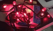 Giocoplast cordoniera luci festone  20 lampadine LED  rosso prolungabile IP44