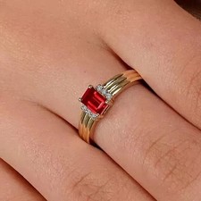 2.2Ct  Emerald Cut Simulated