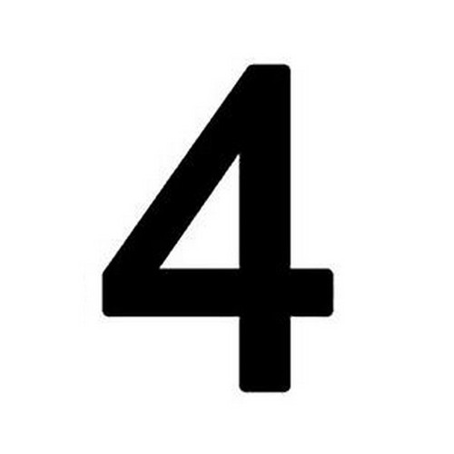 Numero nero cm in - numero, 4