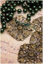 Coppia Filigrana color bronzo quadrata per creare orecchini 5cm