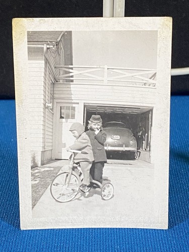 Children playing tricycle - children,
