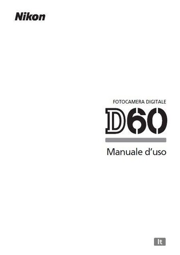 Per nikon d60 - nikon, manuale