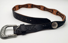 Cintura Justin nera western in