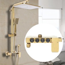 Set doccia a pioggia oro