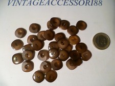 30 BOTTONI RESINA SFUMATA OPACA MARRONE MATTONE 1,3 CM ABITO CAMICETTA SARTORIA
