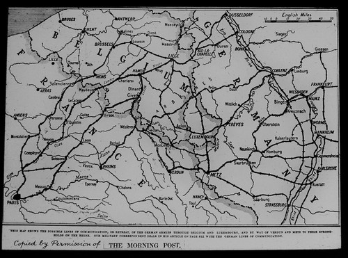 Ww1 map showing - showing, of
